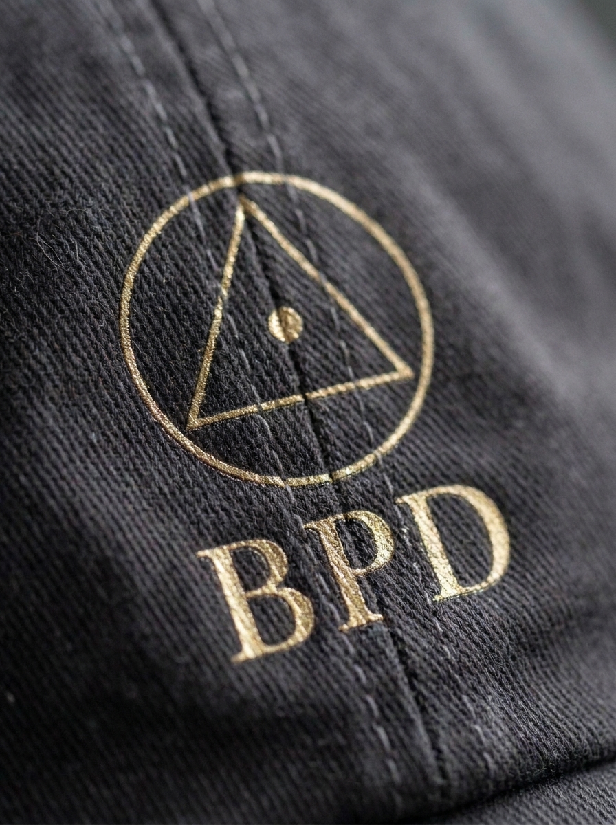BPD Weekender Cap — Graphite/White detail