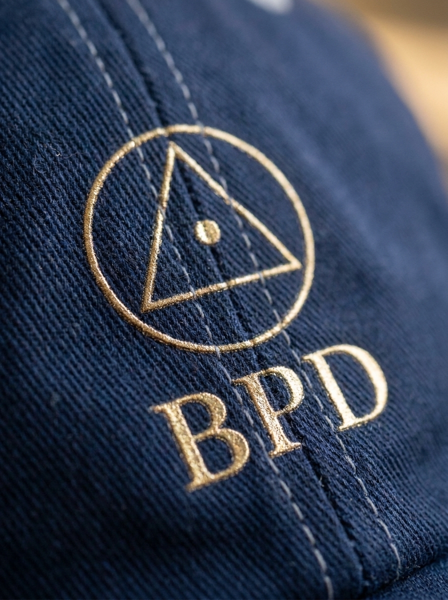 BPD Weekender Cap — Navy/White detail