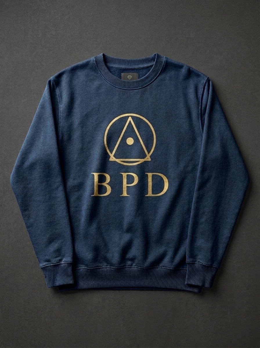 BPD Heavyweight Crewneck — Blue Jean