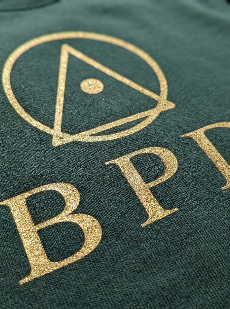 BPD Heavyweight Crewneck — Blue Spruce detail
