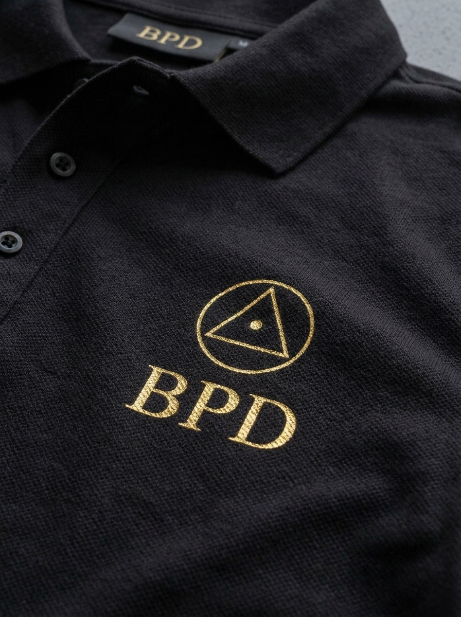BPD Performance Polo — Black detail