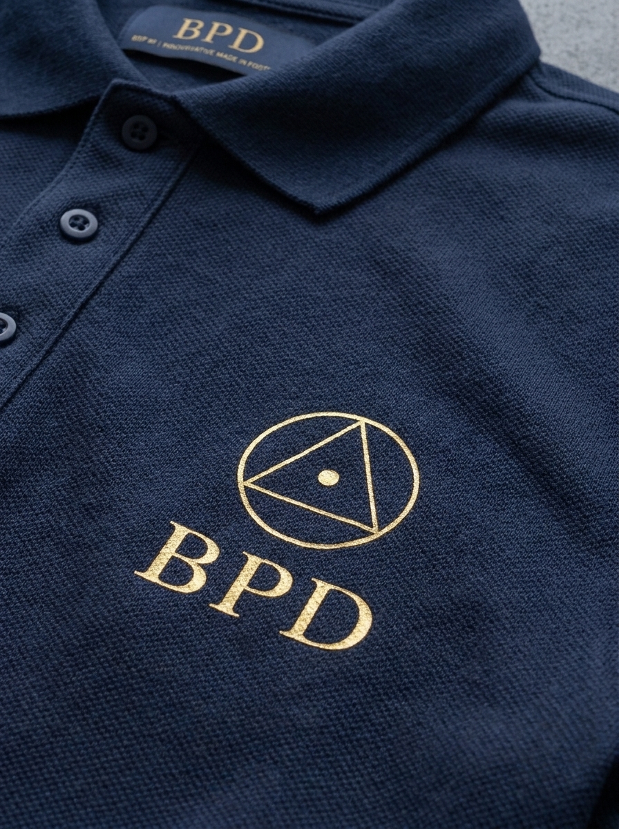 BPD Performance Polo — Navy detail