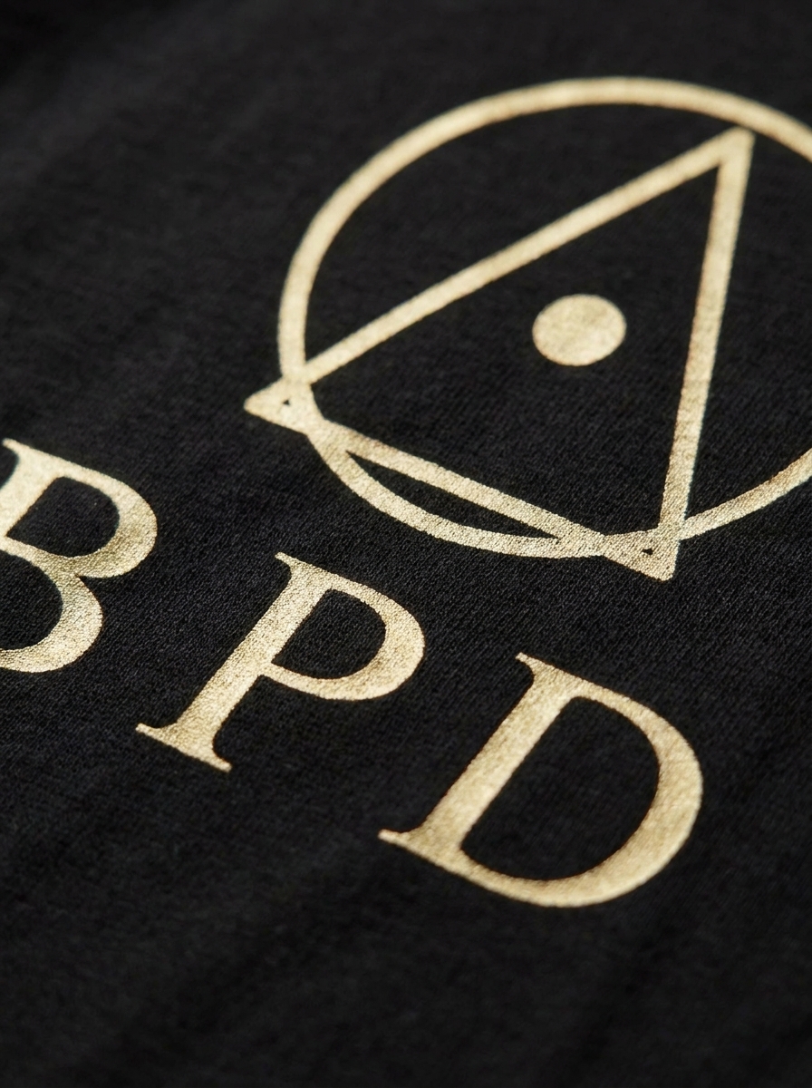 BPD Heavyweight Tee — Black detail