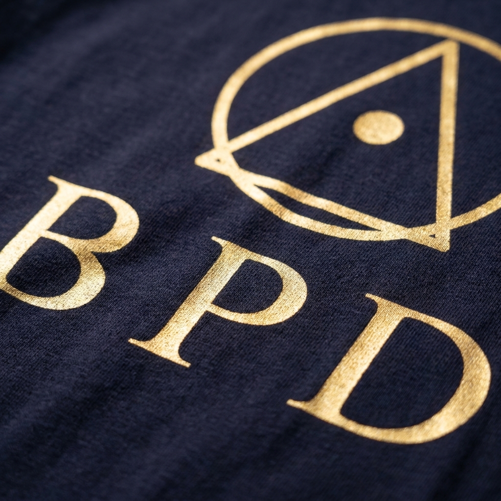 BPD Heavyweight Tee — Navy detail